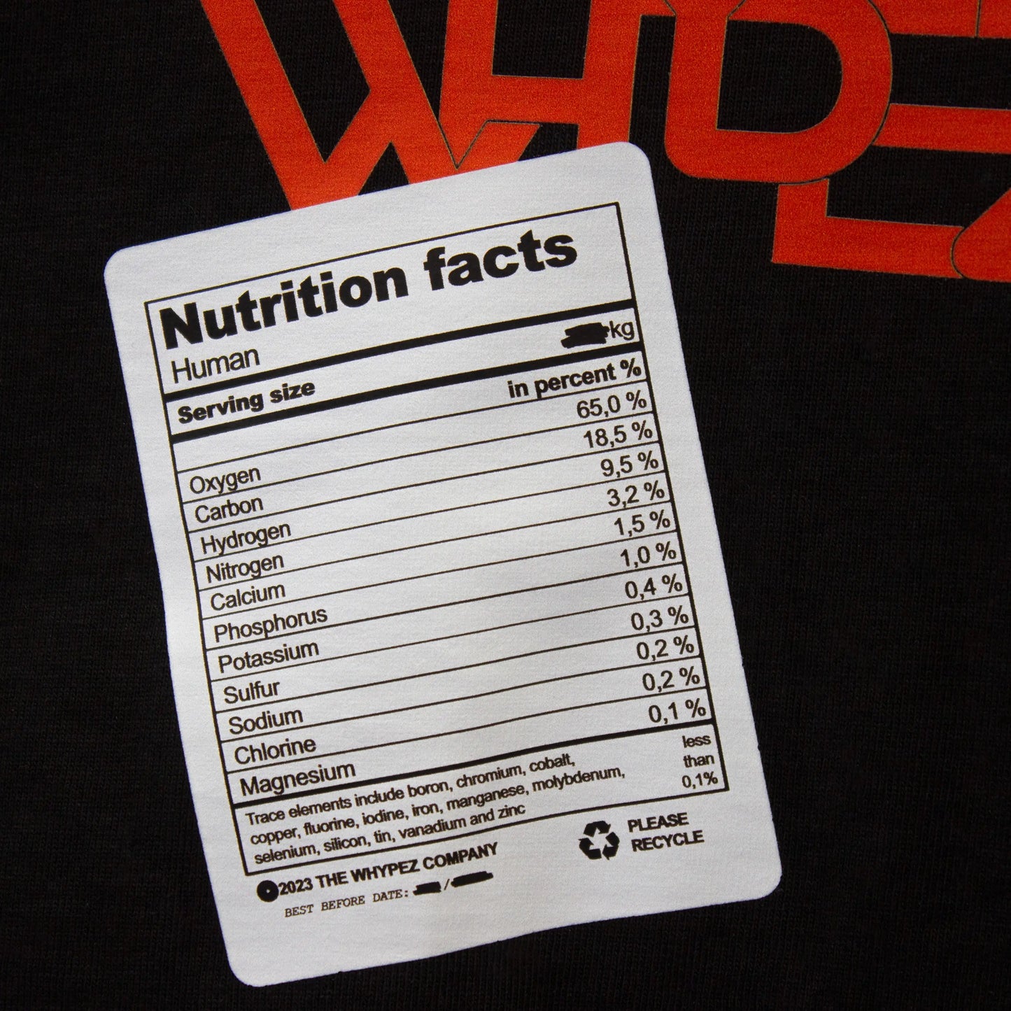 Nutrion Facts Tee - Heavy Oversize T-Shirt