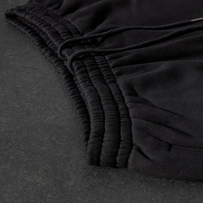 Sweatpants — Black Plain 400 gsm Baumwolle Jogger